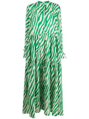 Stella Nova zebra-print organic-cotton dress - Green