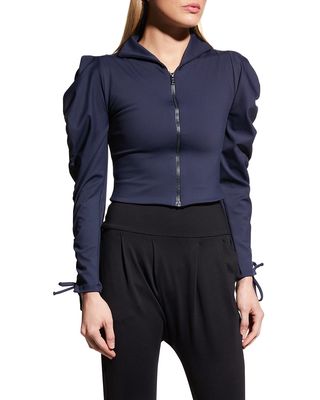 Stelle Cropped Zip-Front Jacket