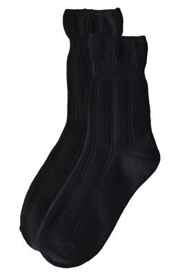 Stems 2-Pack Lounge Crew Socks in Black