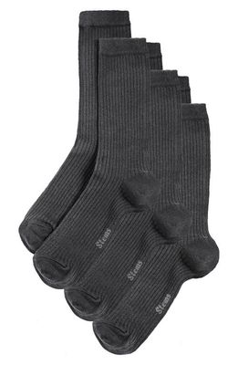 Stems 3-Pack Cotton & Cashmere Blend Crew Socks in Black/Black/Black
