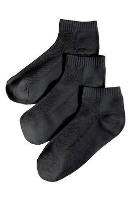 Stems 3-Pack Everyday Ankle Socks in Black