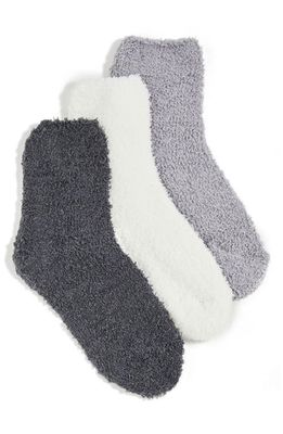 Stems 3-Pack Lounge Socks in Grey/Ivory/Charcoal