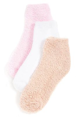Stems 3-Pack Lounge Socks in Ivory/Blush/Dusty Rose