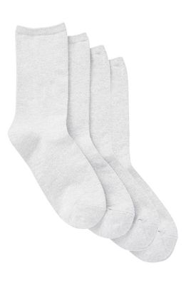 Stems 4-Pack Comfort Crew Socks in White