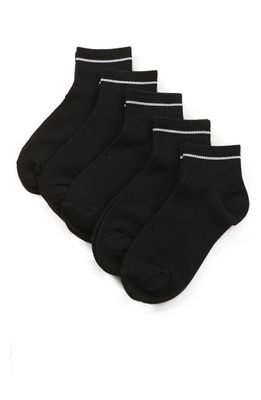 Stems 5-Pack Sport Ankle Socks in Black
