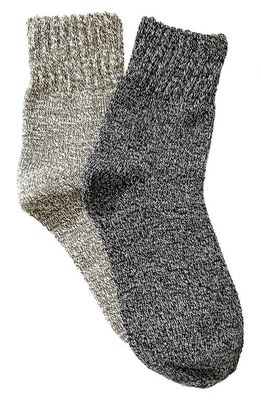 Stems Assorted 2-Pack Mélange Cozy Socks in Charcoal