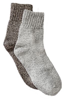 Stems Assorted 2-Pack Mélange Cozy Socks in Grey