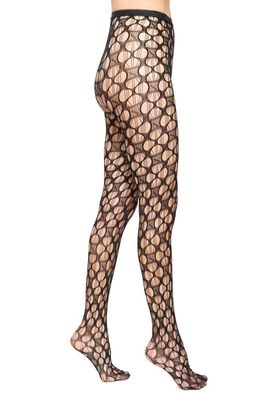 Stems Lace Fishnet Tights in Black