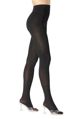 Stems Supersoft Opaque Cotton Tights in Black