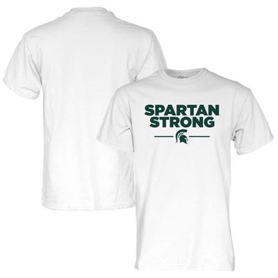 STEP AHEAD SPORTSWEAR Men's White Michigan State Spartans Spartan Strong T-Shirt