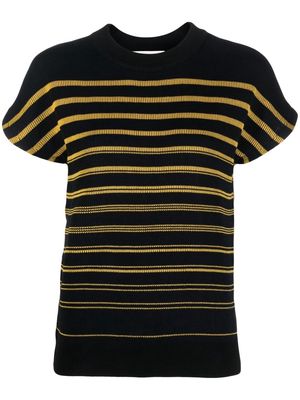 Stephan Schneider striped short-sleeved T-shirt - Black