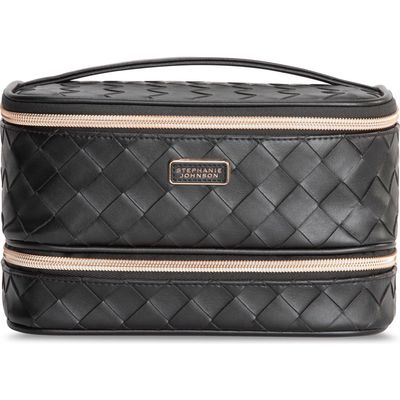 Stephanie Johnson Belize Raven Jenny Cosmetics Train Case in Black 