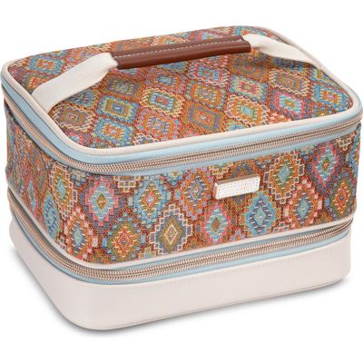 Stephanie Johnson Bodrum Kilim Jenny Train Case in Orange Multi