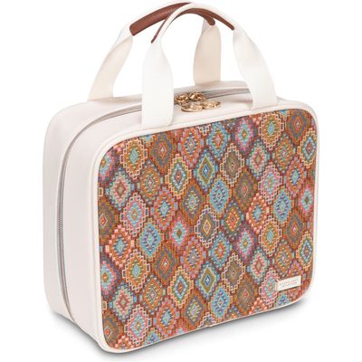 Stephanie Johnson Bodrum Kilim Martha Large Briefcase Cosmetics Case in Orange Multi 