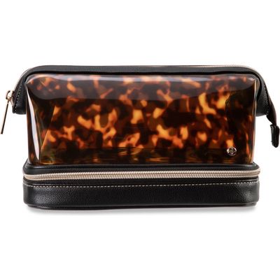 Stephanie Johnson Miami Tortoise Shell Pattern Hanna Travel Organizer in Black/brown 