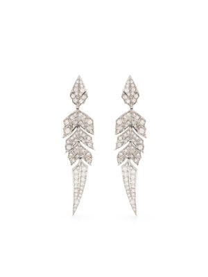 Stephen Webster 18kt white gold Magnipheasant diamond drop earring - Silver