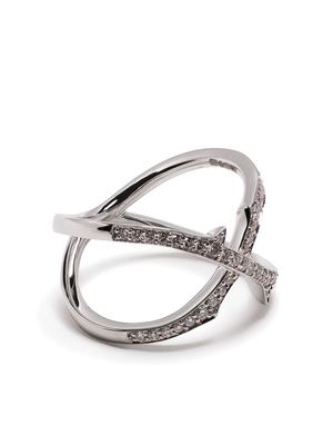 Stephen Webster 18kt white gold Stem Crossover diamond ring - Silver