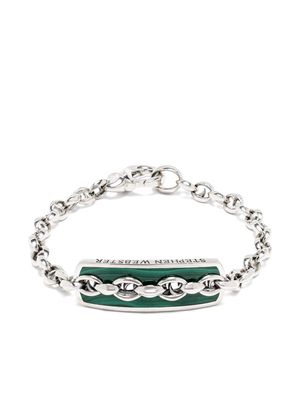 Stephen Webster sterling silver Thorn Addiction Inline Razer malachite bracelet