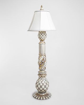 Sterling Check Ceramic Floor Lamp