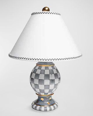 Sterling Check Globe Lamp