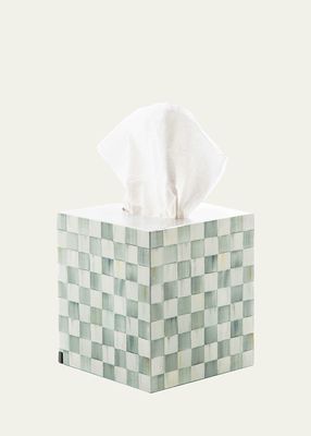 Sterling Check Lacquer Boutique Tissue Cover