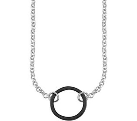 Sterling Circle Station Necklace by Silver Styl e