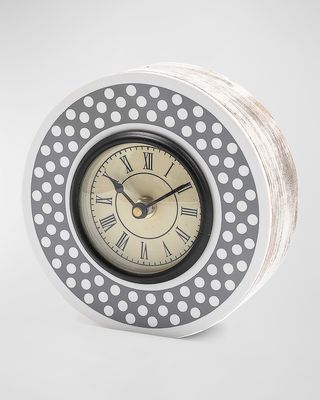 Sterling Dotty Round Clock
