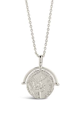 Sterling Forever Ancient Royalty Coin Pendant Necklace in Silver