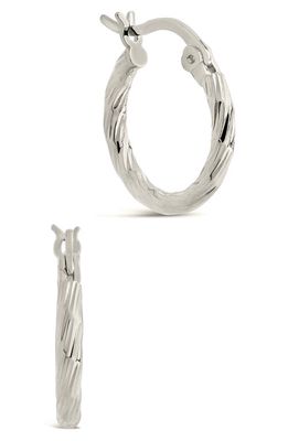 Sterling Forever Anita Hoop Earrings in Silver 