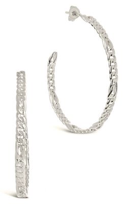 Sterling Forever Claudette Hoop Earrings in Silver 