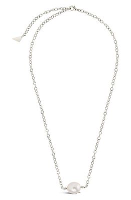 Sterling Forever Freshwater Pearl Pendant Necklace in Silver