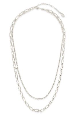 Sterling Forever Isadora Layered Necklace in Silver