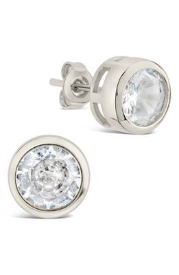 Sterling Forever Liv Cubic Zirconia Stud Earrings in Silver