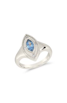 Sterling Forever Nezetta Marquise Ring in Silver