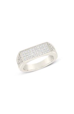Sterling Forever Noreen Pavé Signet Ring in Silver