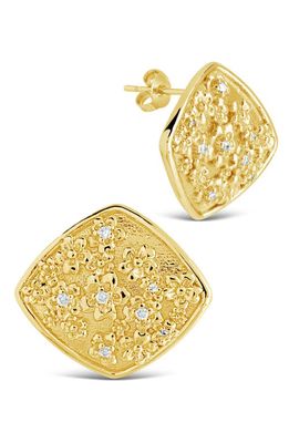 Sterling Forever Ophelia Stud Earrings in Gold 