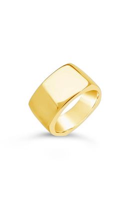 Sterling Forever Square Signet Ring in Gold
