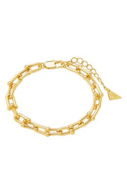 Sterling Forever U-Chain Bracelet in Gold