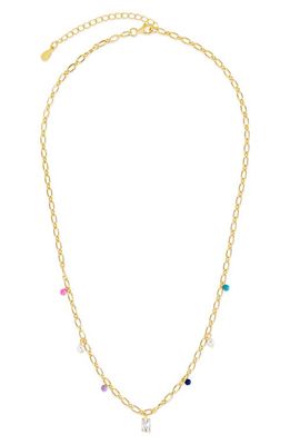 Sterling Forever Ula Charm Necklace in Gold