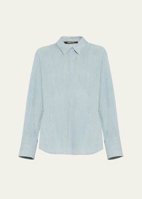 Sterling Heathered Button-Down Blouse