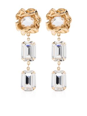 Sterling King Ada crystal drop earrings - Gold