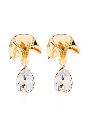 Sterling King Delphin crystal drop earrings - Gold