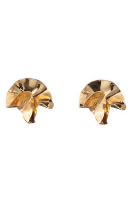 Sterling King Delphinium Mini Stud Earrings in Gold