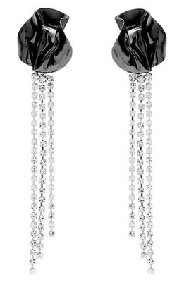 Sterling King Georgia Crystal Drop Earrings in Slate