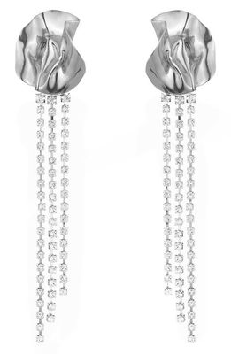 Sterling King Georgia Crystal Drop Earrings in Sterling Silver
