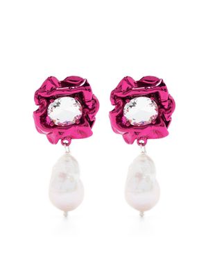Sterling King Lola peral drop earrings - Pink