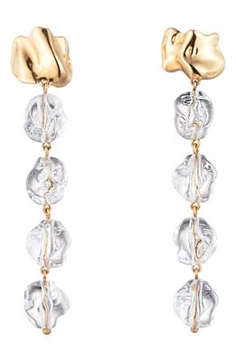 Sterling King Lucite® Drip Earrings in Gold