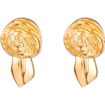 Sterling King Mini Rosette Stud Earrings in Gold 