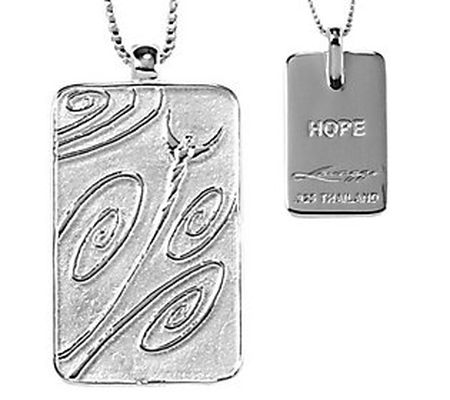 Sterling Life Tag Pendant with 18" Chain by Ste ven Lavaggi