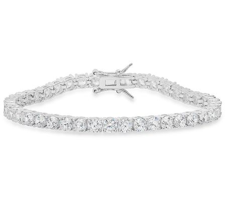 Sterling Silver 10.05 cttw Round-Cut Tennis B racelet